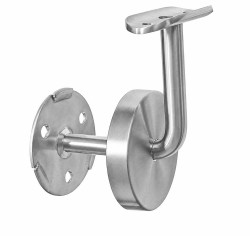 Suport mana curenta inox  AISI316 cu capac prindere in perete, suport balustrada Ø42 mm, finisaj satinat