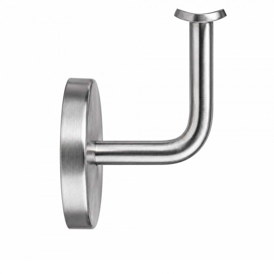 Suport mana curenta inox cu capac prindere in perete, suport balustrada Ø42 mm, finisaj satinat