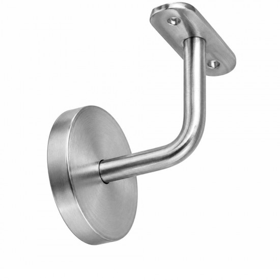 Suport mana curenta inox cu capac prindere in perete, suport balustrada Ø42 mm, finisaj satinat