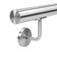 Suport mana curenta inox cu capac prindere in perete, suport balustrada Ø42 mm, finisaj satinat