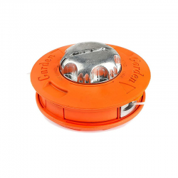 Tambur motocoasa, Autocut Garden Line Profesional portocaliu cu buton metalic, filet 10 mm, pas 1.25 mm, fir 2.4 mm