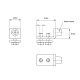 Opritor pentru sina suspendata 33x34 mm si 42x54 mm, otel, finisaj zincat