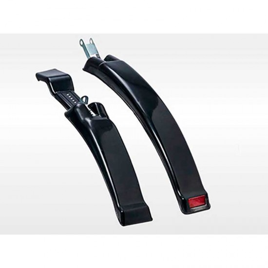 Set aripi bicicleta fata si spate,  prindere universala, plastic, negru